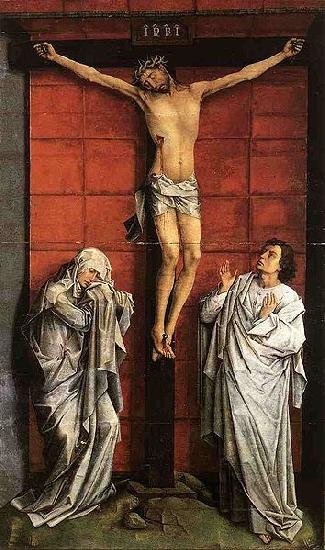 Rogier van der Weyden Christus on the Cross with Mary and St John China oil painting art